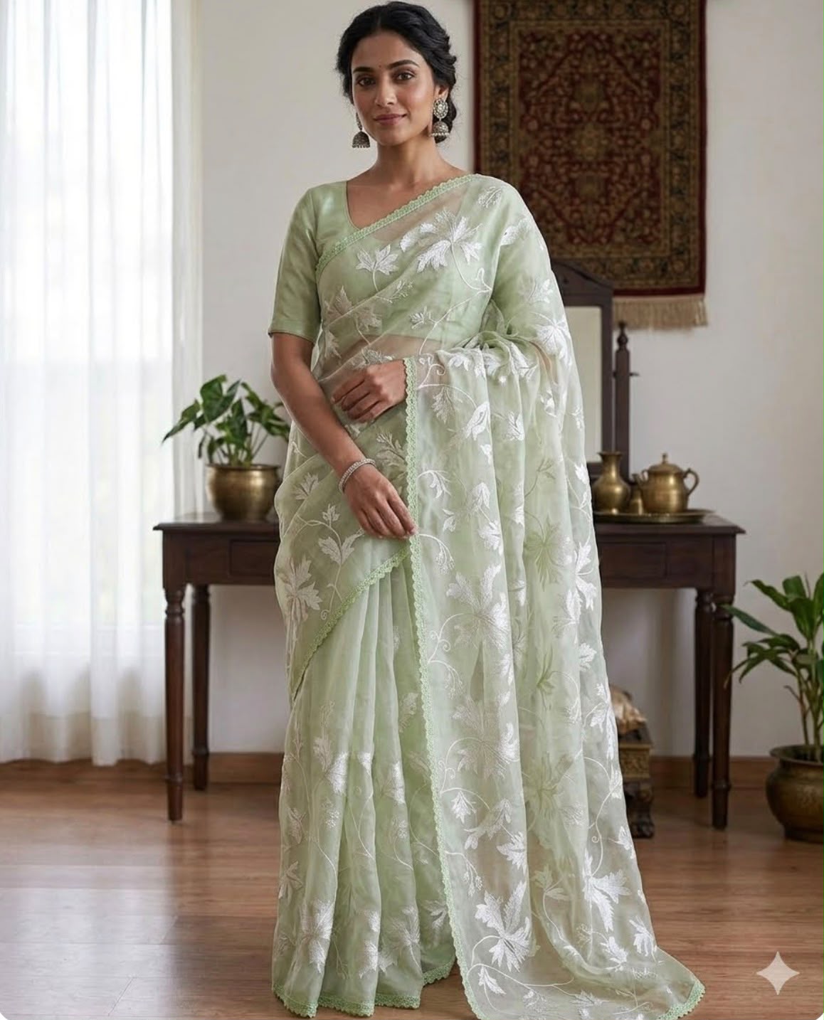 Charulatha Banarasi Semi Kora Organza Silk Saree